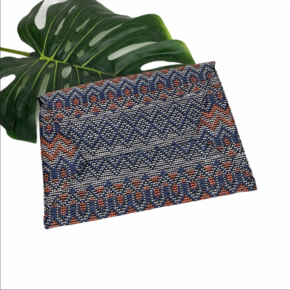 Mango MNG Barcelona Woven Envelope Clutch Bag